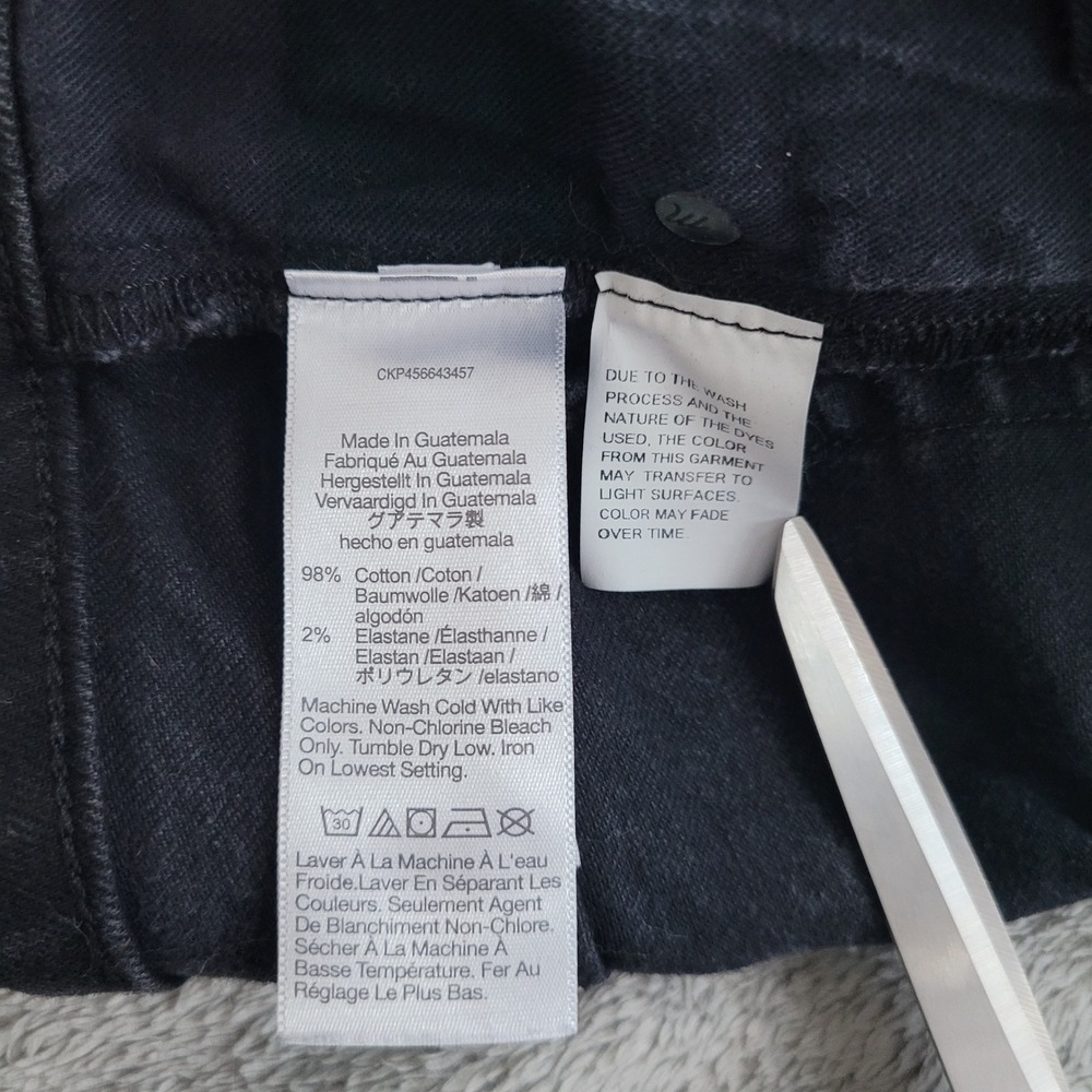 Madewell 32 X 32 black slim‎ denim jeans classic basics grunge goth alternative - Picture 16 of 16